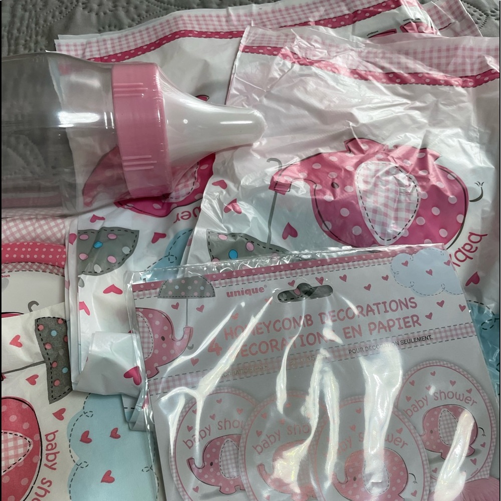 Girl baby shower items